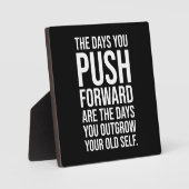 自分自身をプッシュ,ジム,ハッスル,成功やる気を起こさせる フォトプラーク (正面)