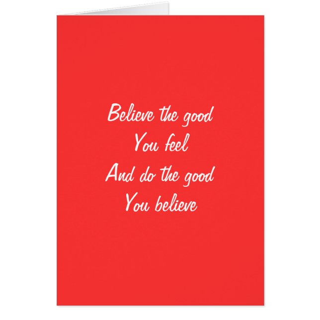 自分自身を信じる (正面)