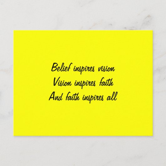 自分自身を信じる ポストカード (正面)
