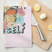自分自身を信頼する | Sevelial Sun and Butterfly キッチンタオル (四つ折り)