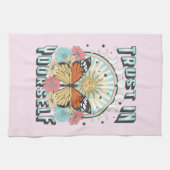 自分自身を信頼する | Sevelial Sun and Butterfly キッチンタオル (横)