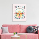 自分自身を信頼する | Sevelial Sun and Butterfly キャンバスプリント (インサイチュ (リビング))