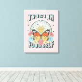 自分自身を信頼する | Sevelial Sun and Butterfly キャンバスプリント (インサイチュ (ウッドフロア))