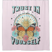 自分自身を信頼する | Sevelial Sun and Butterfly シャワーカーテン (正面)