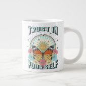 自分自身を信頼する | Sevelial Sun and Butterfly ジャンボコーヒーマグカップ (右)