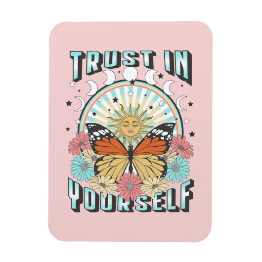自分自身を信頼する | Sevelial Sun and Butterfly マグネット (縦)