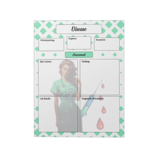 自分自身を喜ばさない_病気の温度1 ノートパッド (回転)