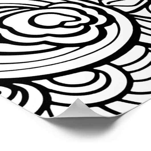 自分自身を定義するには – 抽象芸術パターンの色付け ポスター (角)