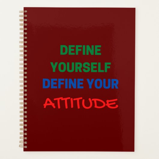 自分自身を定義する姿勢を定義する プランナー手帳 (正面)