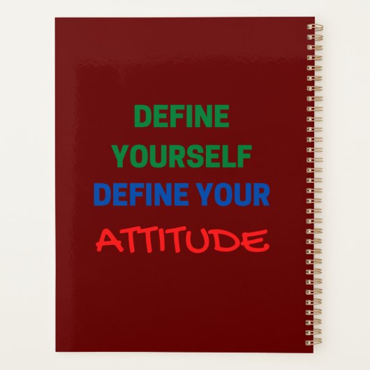 自分自身を定義する姿勢を定義する プランナー手帳 (裏面)