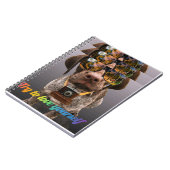 自分自身を愛してみる | 眼鏡とカムをかけたかわいい犬 ノートブック (左側)