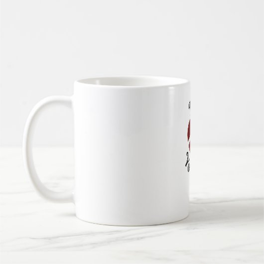 自分自身を愛するハートの抱擁デザイン コーヒーマグカップ (左)