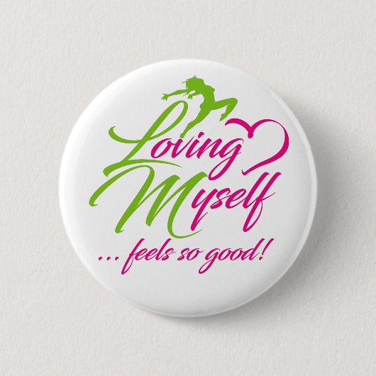 自分自身を愛するボタン 缶バッジ (正面)