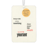 自分自身を愛する カーエアーフレッシュナー (裏面)