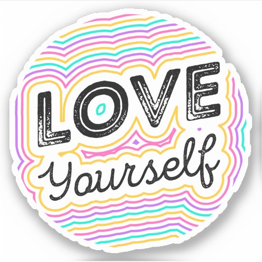 自分自身を愛する シール (正面)