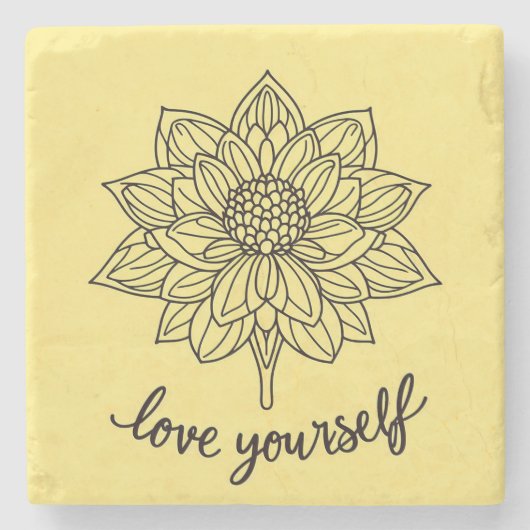自分自身を愛する ストーンコースター (正面)
