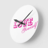 自分自身を愛する ラウンド壁時計 (傾斜)