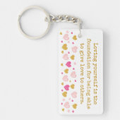 自分自身を愛....| 写真3枚プレゼント キーホルダー (正面)