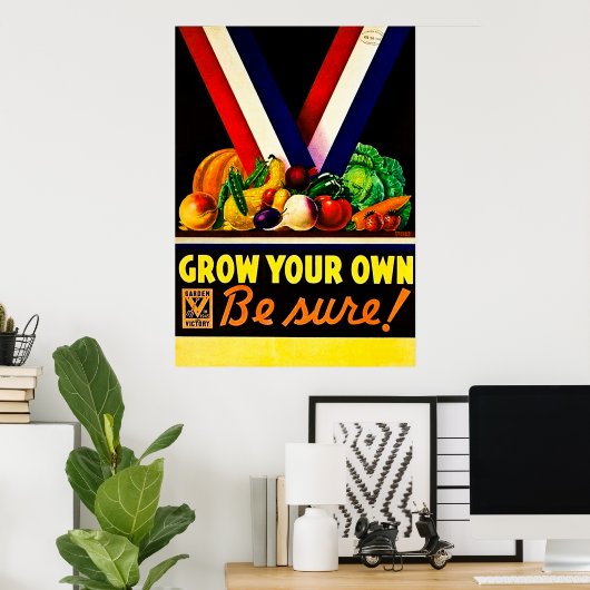 自分自身を成長させる – 確かに！ヴィンテージ第二次世界大戦 ポスター (ホームオフィス)