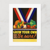 自分自身を成長させる – 確かに!ヴィンテージ第二次世界大戦 ポストカード (正面)