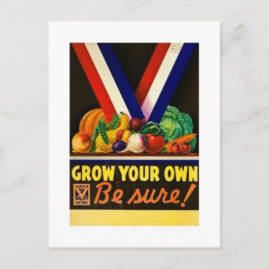 自分自身を成長させる – 確かに!ヴィンテージ第二次世界大戦 ポストカード (正面)
