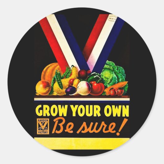 自分自身を成長させる – 確かに!ヴィンテージ第二次世界大戦 ラウンドシール (正面)