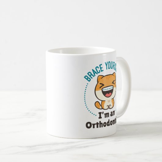 自分自身を抱き締める私は歯科矯正医動物の抱擁 コーヒーマグカップ (正面右)