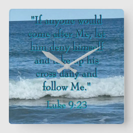 自分自身を拒否する スクエア壁時計