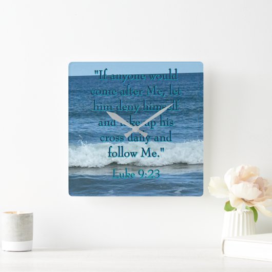 自分自身を拒否する スクエア壁時計 (ホーム)