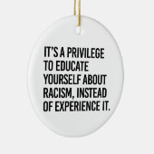 自分自身を教育する特権だ セラミックオーナメント (右)
