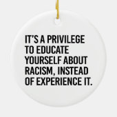 自分自身を教育する特権だ セラミックオーナメント (裏面)