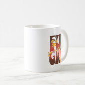 自分自身を最初に許す – レトロデイジー花 コーヒーマグカップ (正面右)