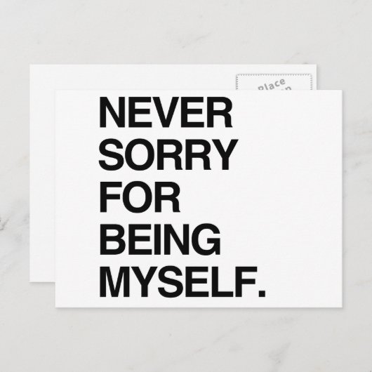 自分自身を気の毒に思わない ポストカード (正面/裏面)