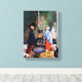 自分自身を温める骸骨 キャンバスプリント (インサイチュ (ウッドフロア))