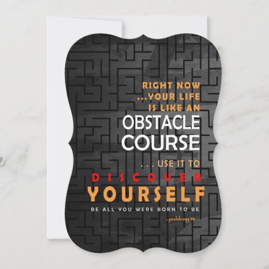 自分自身を発見する(障害物コースインスピレーション) (正面)