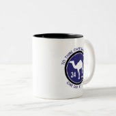 自分自身を真実にする – 紫/黒のデザイン ツートーンマグカップ (正面右)