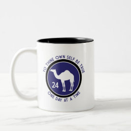 自分自身を真実にする – 紫/黒のデザイン ツートーンマグカップ