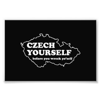 自分自身を破壊する前にチェコ語 フォトプリント           
