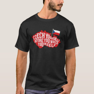 自分自身を破壊する前に自分自身のフラッグプル Tシャツ