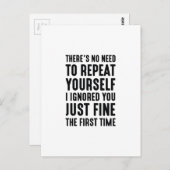 自分自身を繰り返す ポストカード (正面/裏面)