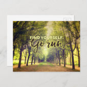 自分自身を見つけるゴー走ランナー引用文Fontainebleau ポストカード (正面/裏面)