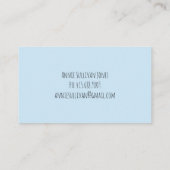 自分自身を開花フルーツツリーパステルブルー 名刺 (裏面)