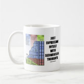 自分表現が基本的な考えを持っている コーヒーマグカップ (左)