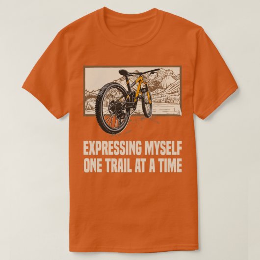 自分表現のトレイルはマウンテンバイク屋外 Tシャツ (デザイン正面)