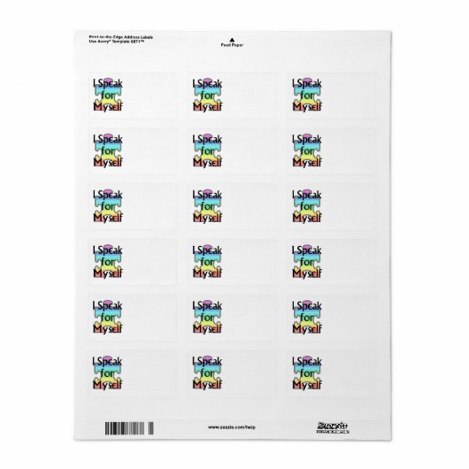 自分話のために ラベル (フルシート)