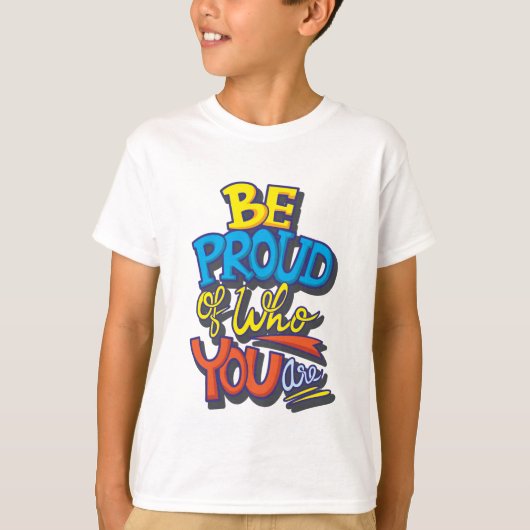 自分誇りを持ったが可愛いおもしろい人 Tシャツ (正面)