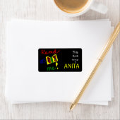 自分読に対する – 角パーソナライズされた形蔵書票 ラベル (インサイチュ)