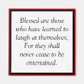 自分賛美を笑う学のは無理だ マグネット (正面)