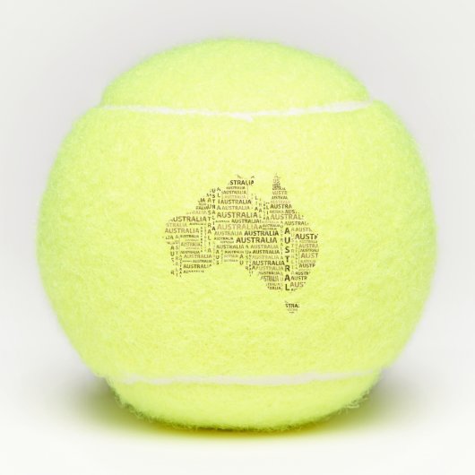 自制心があるオーストラリアの地図 テニスボール (正面)