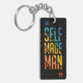 自力の人間 | おもしろい LGBTQ |プライド月キーチェーン キーホルダー (正面左)